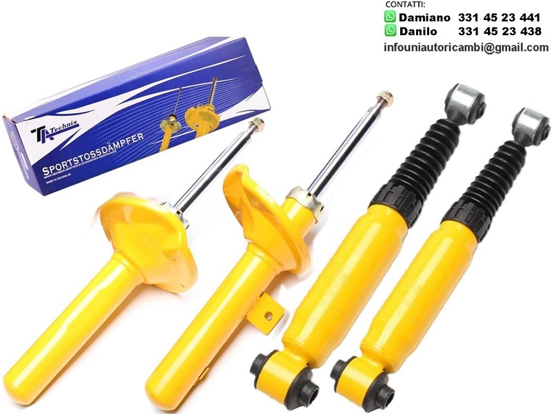 4 X Ammortizzatori Sportivi 30% più rigidi per: PEUGEOT 206 / 206 CC / 206 SW tipo 2 dal 1998-2006