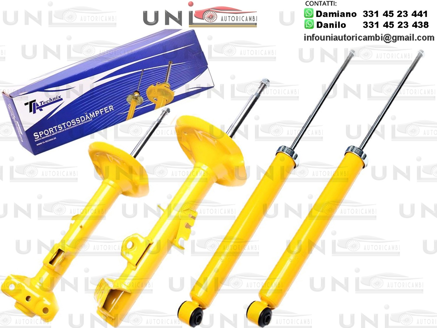 4 AMMORTIZZATORI SPORTIVI PER: BMW E36 BERLINA , CABRIO , TOURING dal 1992-