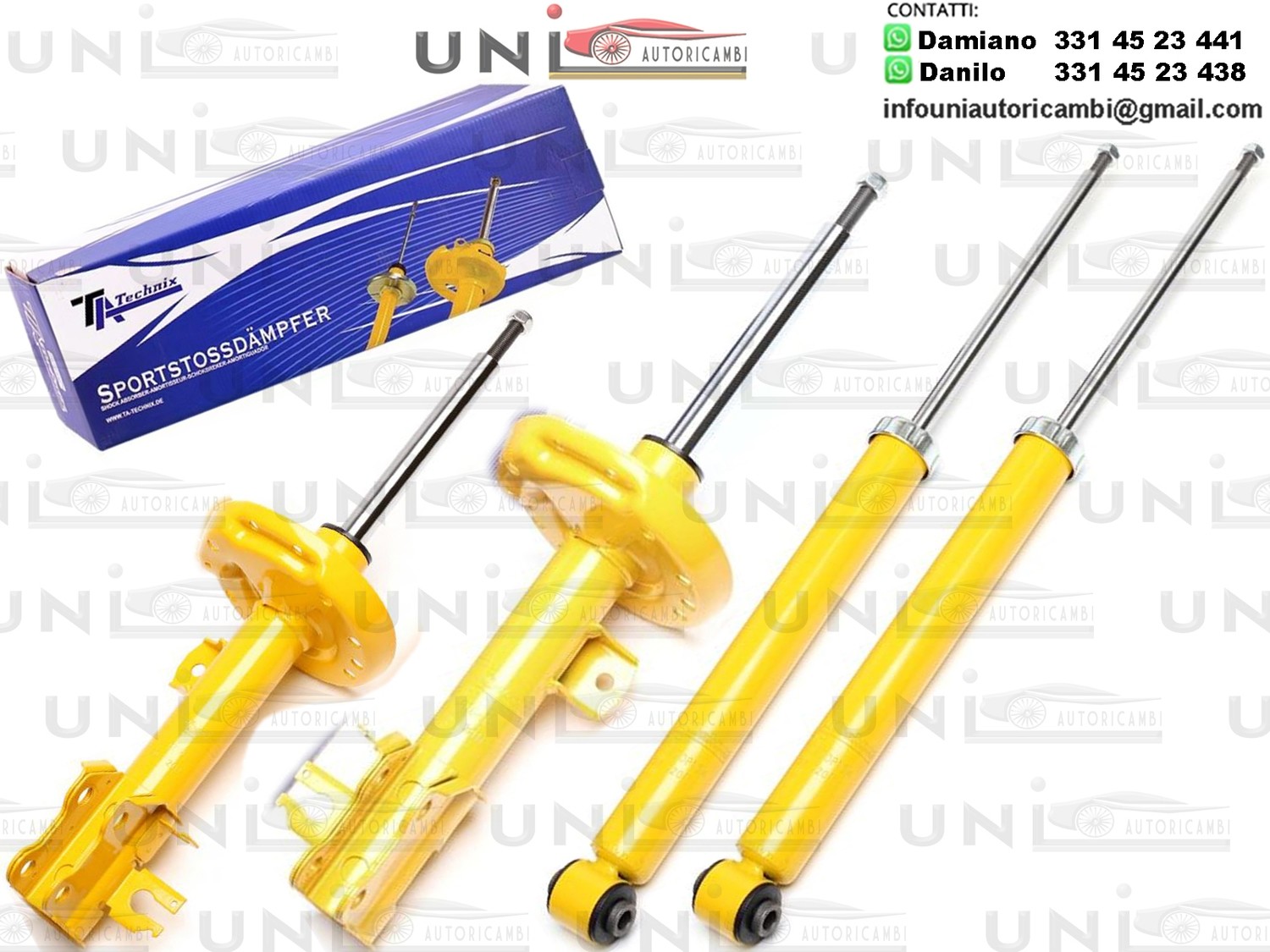 4 AMMORTIZZATORI SPORTIVI TA TECHNIX per: FIAT GRANDE PUNTO (199) dal 2007- , ALFA ROMEO MITO (955) dal 2008- , OPEL CORSA D dal 2006-