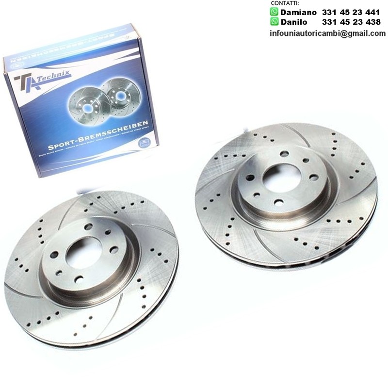 2X Dischi Sportivi Anteriori Alfa Romeo 147 / 156 / 164 / GT / Spider / Fiat Croma / Doblo / Lancia Thema / Opel Combo