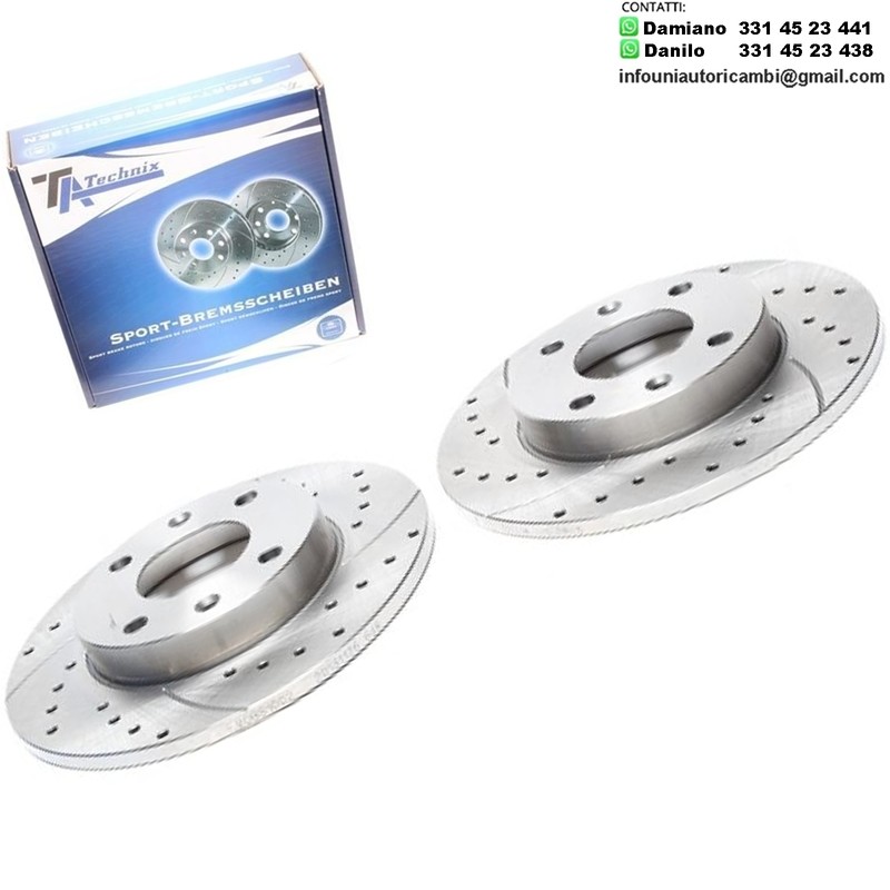 2X Dischi Sportivi Anteriori Citroen C15 / Saxo / Visa / ZX / Peugeot 106 I / II / 205 I / II / 306 / 309 I / II / 405 II