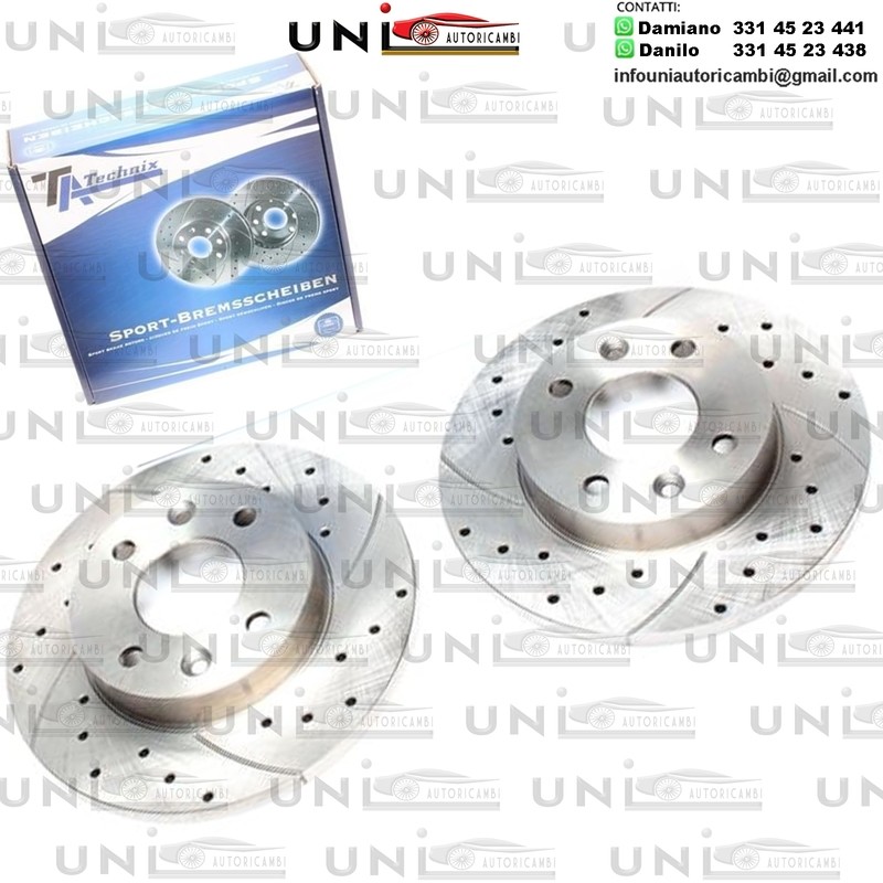 2X Dischi Sportivi Anteriori Dacia Logan / Sandero I / Renault Clio I / Logan / Megane I / Rapid / Twingo I / R9 / R11 / R21