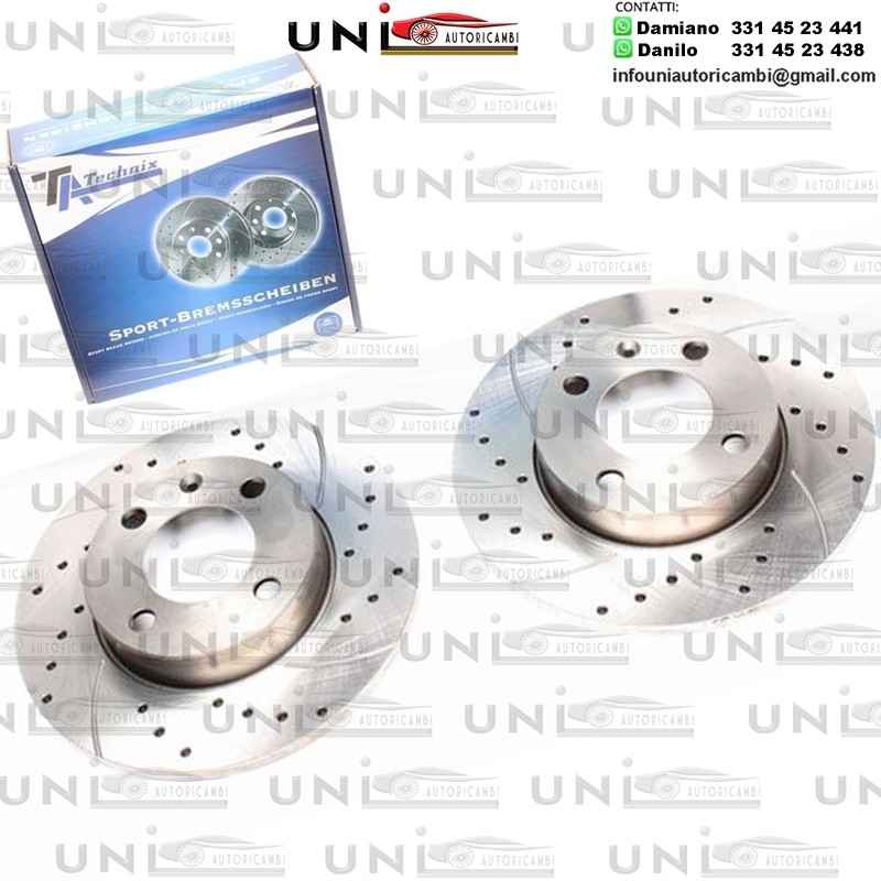 2X Dischi Sportivi Anteriori Audi 80 / Seat Cordoba Vario / Ibiza II / Ibiza III / VW Derby / Golf I / Golf II / Jetta I / Jetta II / Passat / Polo / Polo Coupe / Polo Box / Polo Classic / Santana