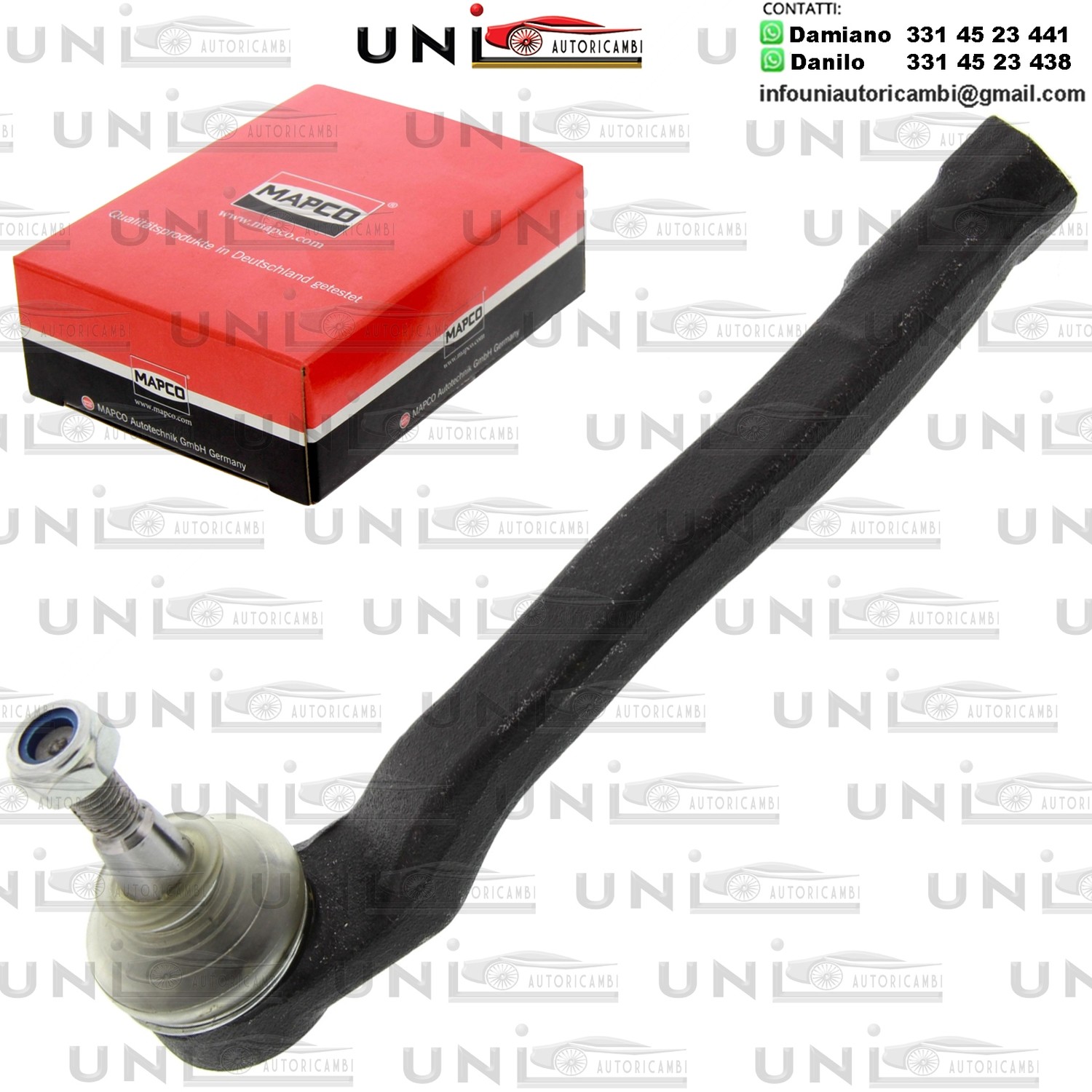 Testa barra d`accoppiamento Assale anteriore Destra Rinforzata RENAULT CLIO III, G. SCENIC II, MEGANE II, SCENIC II 1.4-2.0D 09.02-