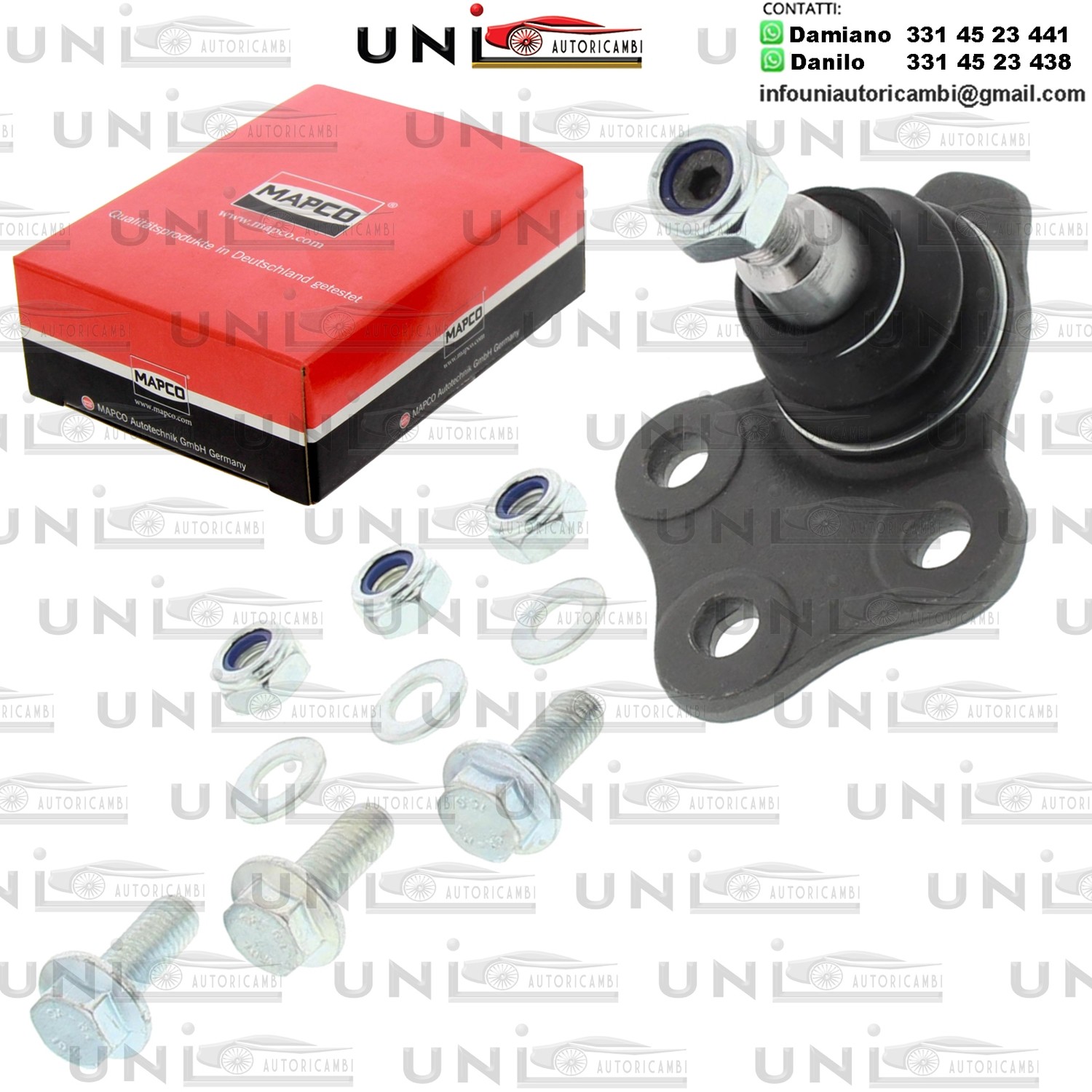Giunto di supporto / guida Assale anteriore bilaterale Rinforzato DACIA DUSTER; RENAULT DUSTER, OROCH 1.2-2.0ALK 04.10-