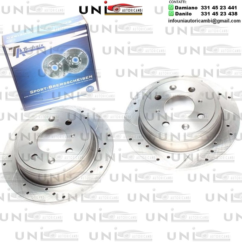 2X Dischi Sportivi Posteriori Honda Accord III / Civic IV Hatchback / Civic Hatchback / Concerto / CRX II / MG MG / Rover 25 / 45 / 200 Hatchback / 400 / Coupe