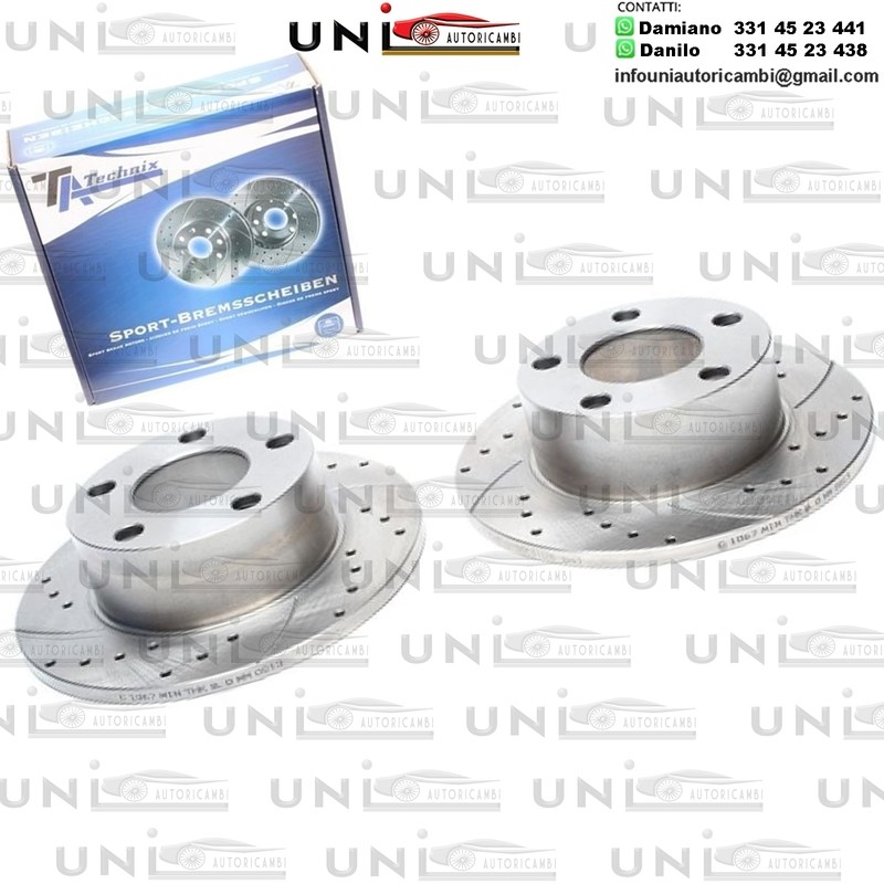 2X Dischi Sportivi Posteriori Audi 100 / 100 Avant / A6 / A6 Avant / Skoda Superb / Volkswagen Passat / Passat Estate