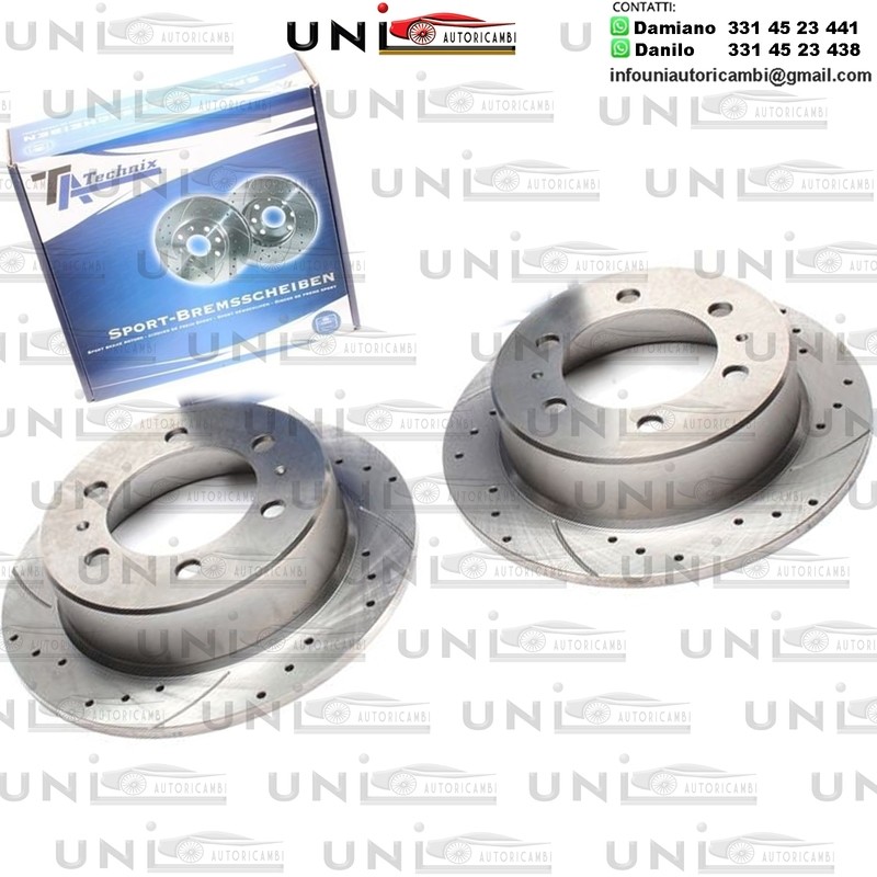 2X Dischi Sportivi Posteriori Daewoo Korando / Korando Convertible / Musso / Ssangyong Korando / Korando Convertible / Musso / Musso Sports / Rexton