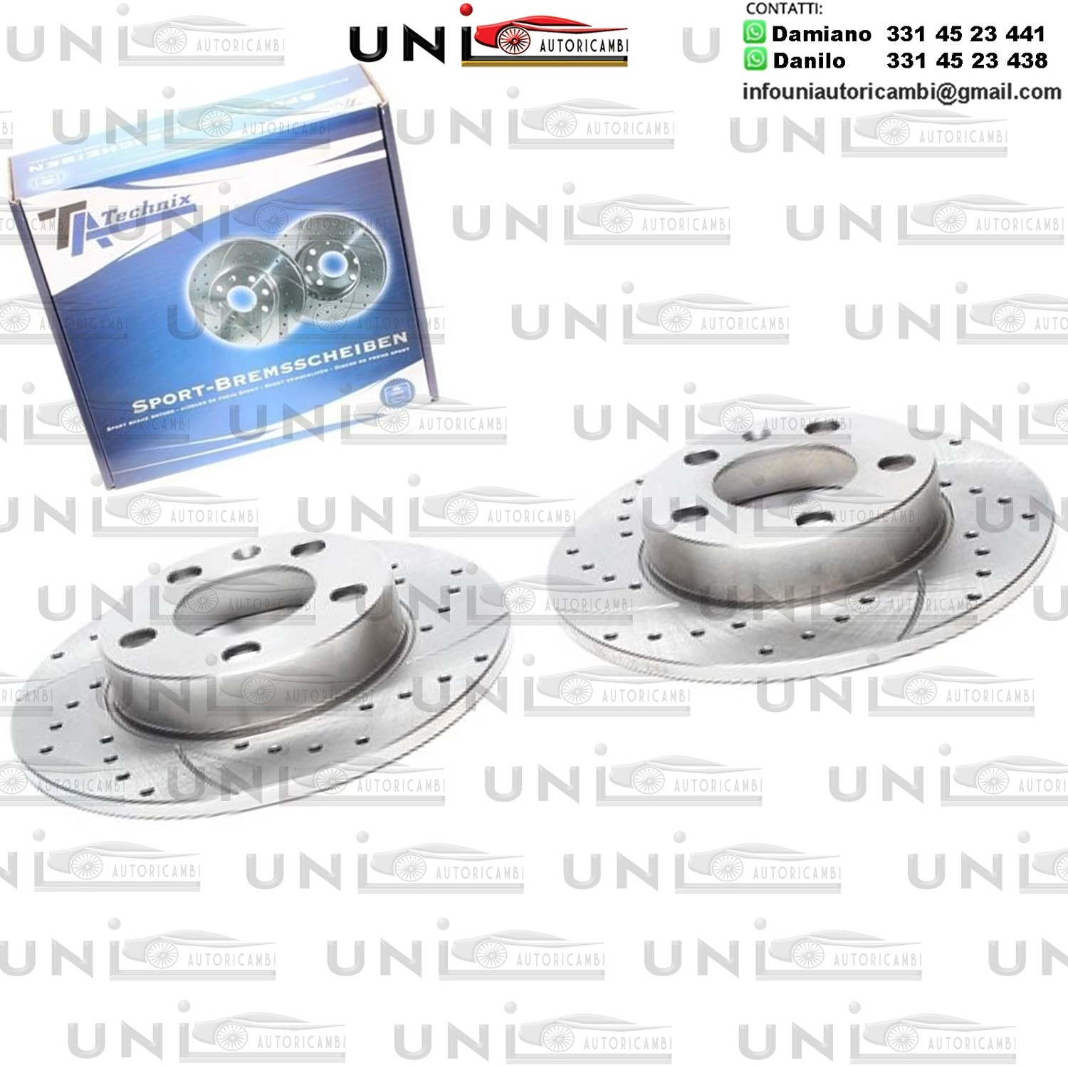 2X Dischi Sportivi Posteriori Audi A1 / A2 /  TT / Seat Cordoba / Ibiza IV / Ibiza V / Toledo II / Skoda Fabia / Octavia / VW Bora
