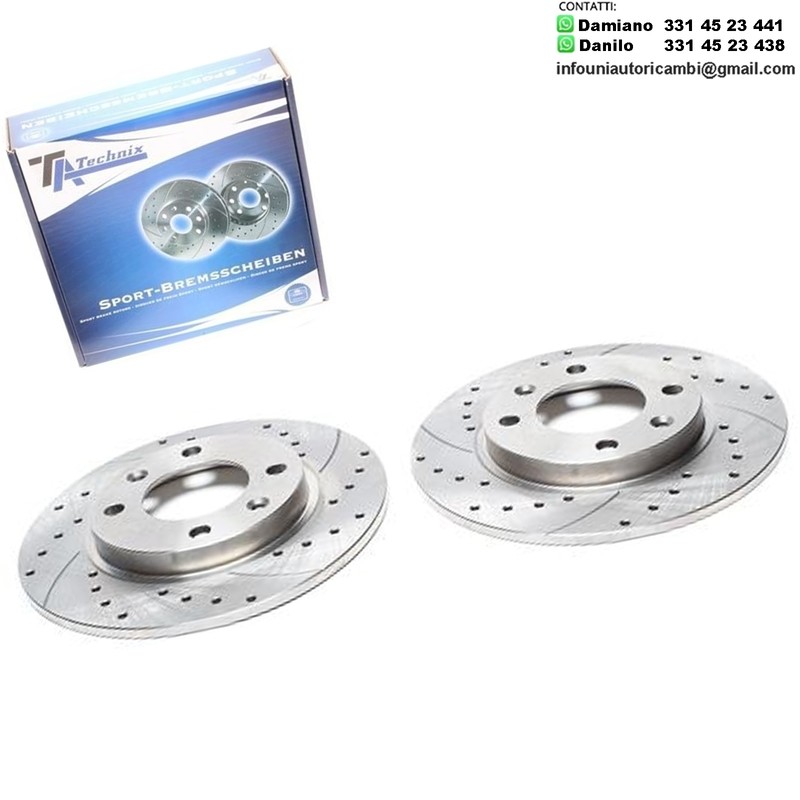 2X Dischi Sportivi Posteriori Citroen Xsara / Saxo / Xsara Break / Xsara Coupe / ZX / Peugeot 106 II / 106 Van / 206 CC / 206 SW / 206 / 306 / 306 Cabriolet