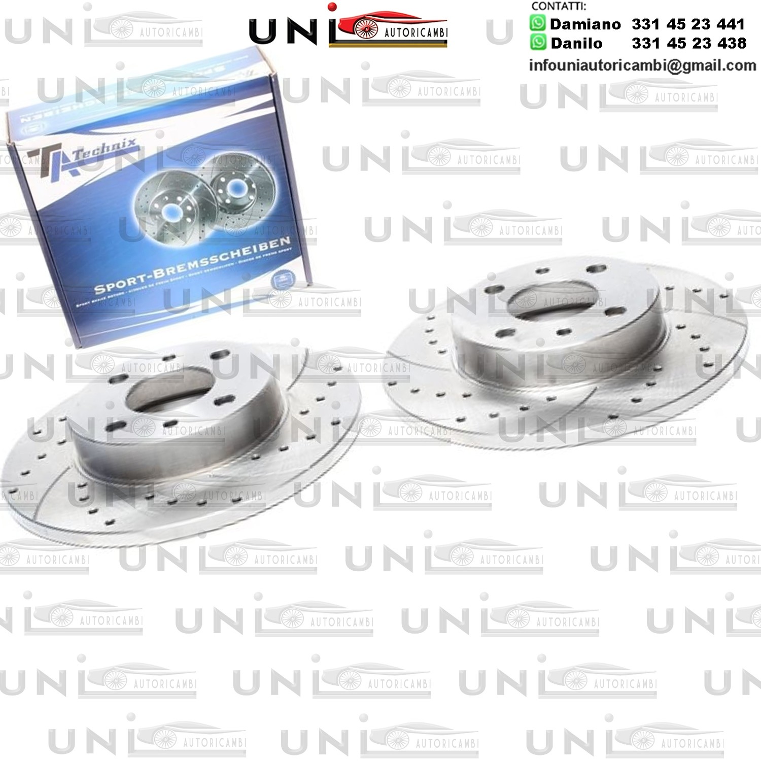 2X Dischi Sportivi Posteriori Alfa Romeo / 33 / 145 / 155 / Fiat Bravo I / Campagnola / Coupe / Ford Ka / Lancia Dedra / Musa / Zastava Yugo Florida