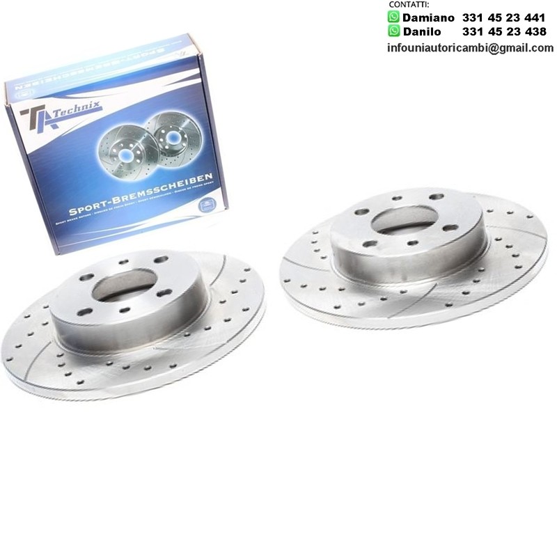 2X Dischi Sportivi Posteriori Alfa Romeo / 33 / 145 / 155 / Fiat Bravo I / Campagnola / Coupe / Ford Ka / Lancia Dedra / Musa / Zastava Yugo Florida