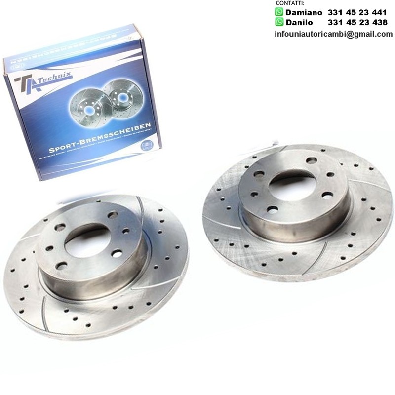 2X Dischi Sportivi Anteriori Autobianchi Y10 / Fiat Duna / Duna Weekend / Fiorino Pick up /Pick up / Panda / Lancia Y10