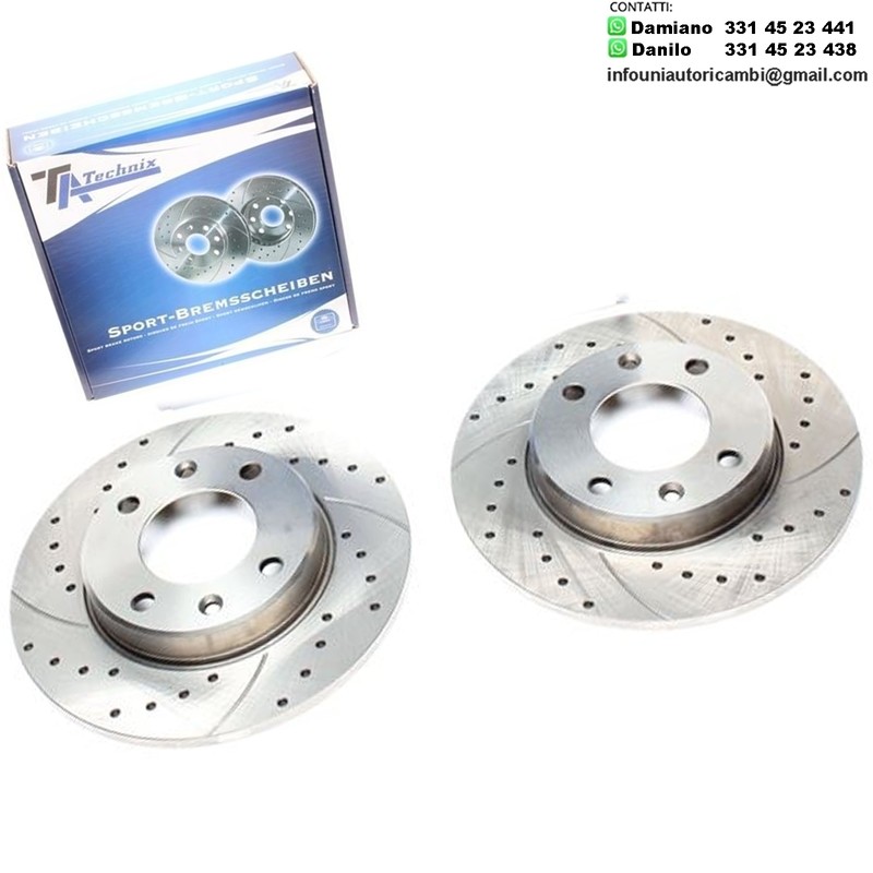 2X Dischi Sportivi Posteriori Citroën Berlingo / C2 / C3 I / C4 I / Xsara Picasso / Peugeot 307 / 307SW / 1007 / Partner Combispace