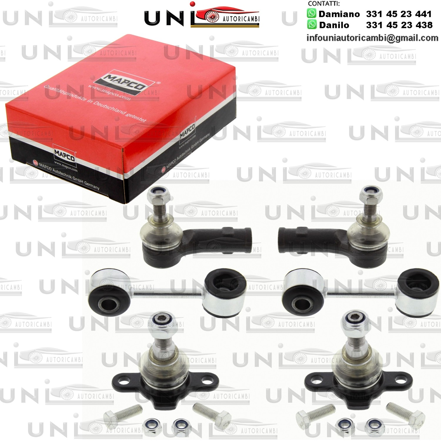 Kit Bracci Oscillanti 6 Pezzi Mapco Rinforzati VW TRANSPORTER IV 1.8-2.5 07.90-06.03