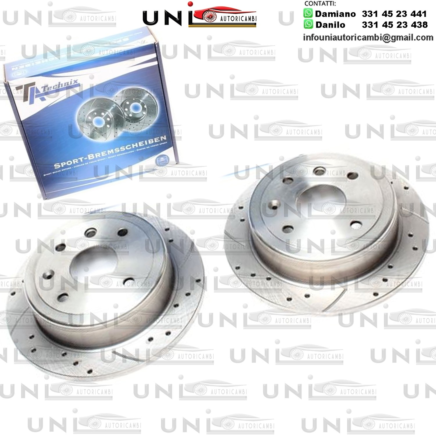 2X Dischi Sportivi Posteriori Chevrolet Lacetti / Nubira Notchback ,Saloon, Estate / Daewoo Lacetti / Nubira Saloon, Wagon, Notchback