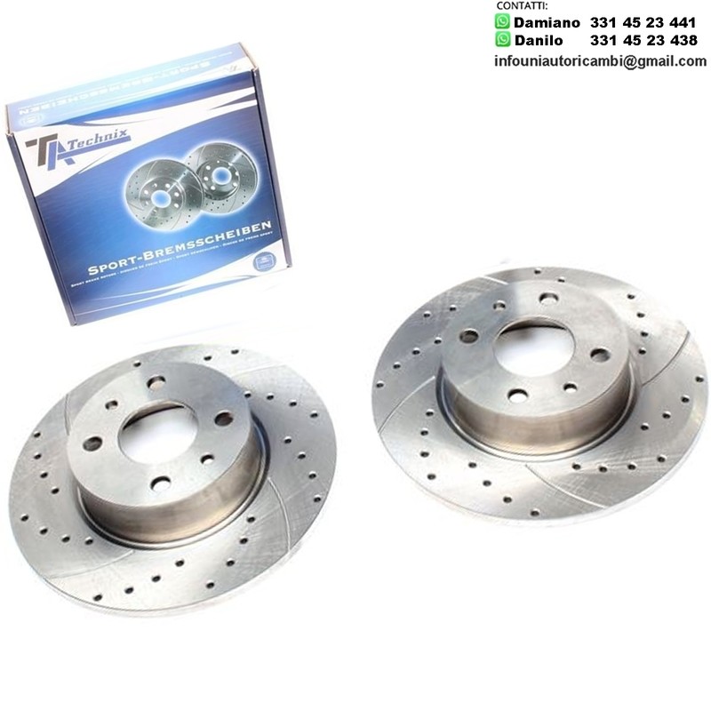 2X Dischi Sportivi Posteriori Alfa Romeo 164 / Fiat Bravo II / Croma / Linea / Multipla / Stilo / Lancia Delta III / Lybra / Thema