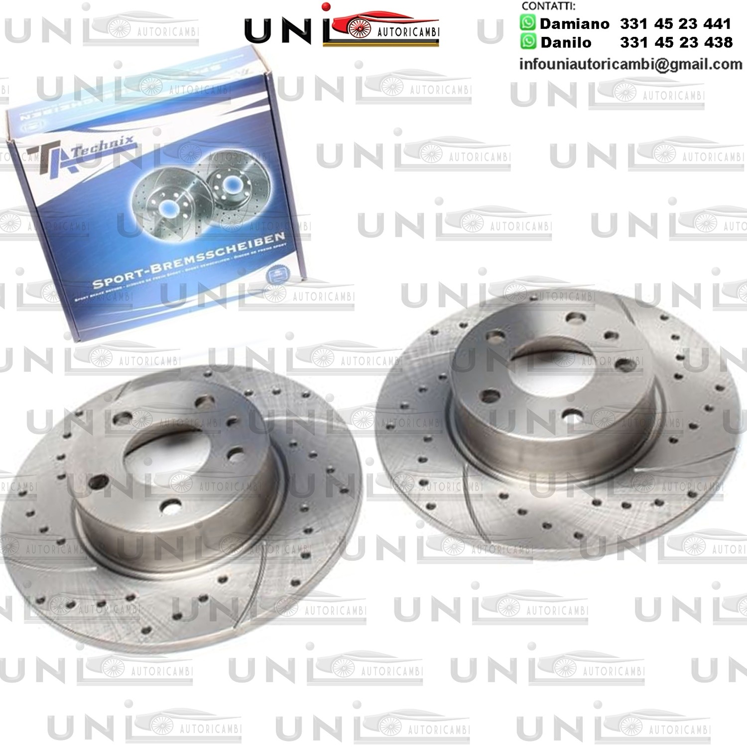 2X Dischi Sportivi Posteriori Alfa Romeo 147 / 156 / 164 / Fiat Croma / Lancia Delta I / Delta II / Thema