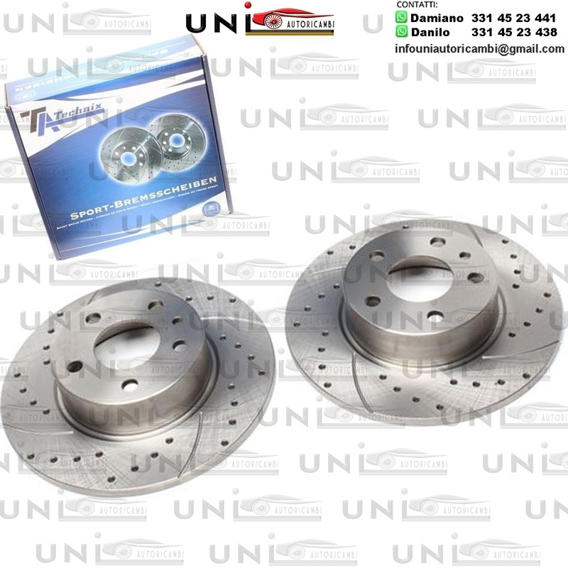 2X Dischi Sportivi Posteriori Alfa Romeo 147 / 156 / 164 / Fiat Croma / Lancia Delta I / Delta II / Thema