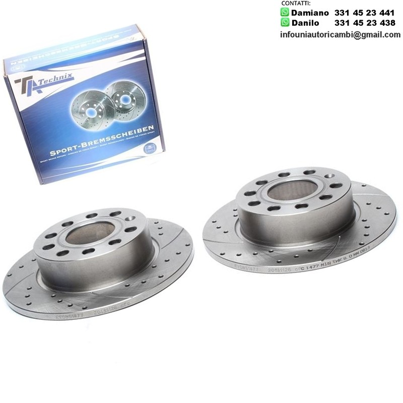 2X Dischi Sportivi Posteriori Audi A3 , Cabriolet / Seat Altea ,XL/ Skoda Octavia  / VW Caddy