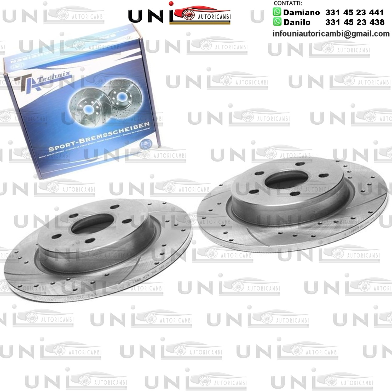 2X Dischi Sportivi Posteriori Ford C-Max / Focus II / Volvo C30 / C70 II Convertible / S40II / V50