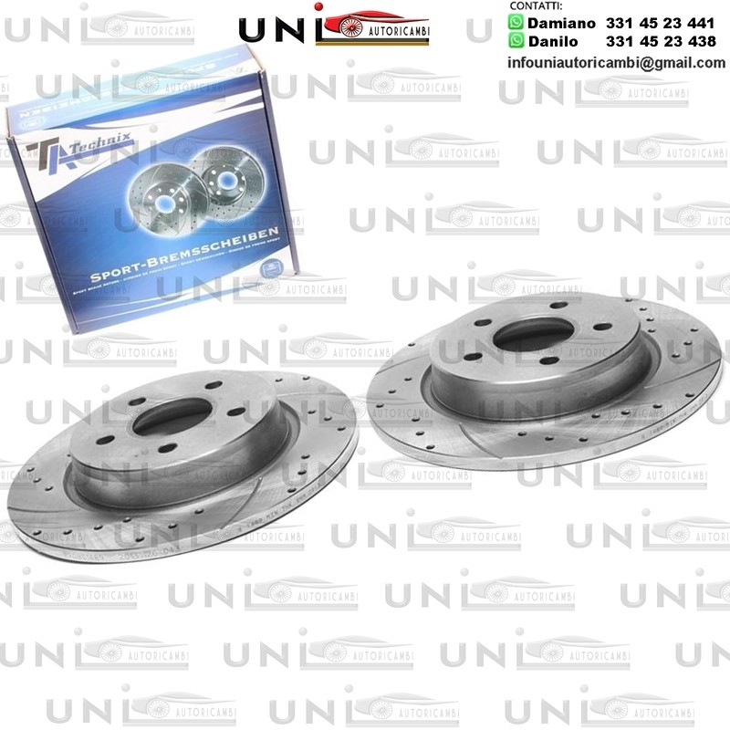 2X Dischi Sportivi Posteriori Ford C-Max / Focus II / Volvo C30 / C70 II Convertible / S40II / V50