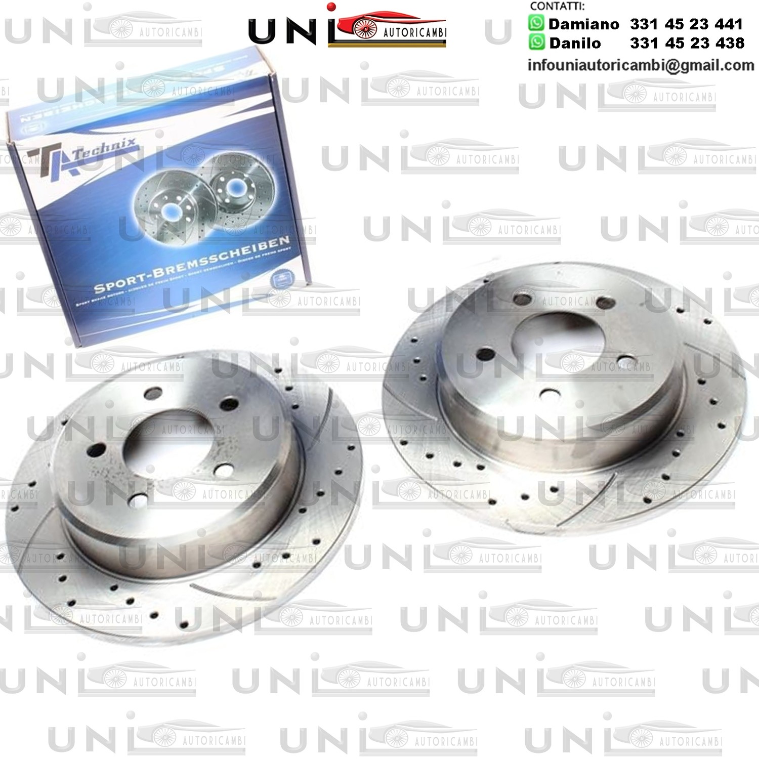 2X Dischi Sportivi Posteriori Chrysler Voyager III / IV / Dodge Caravan / Jeep Cherokee / Wrangler II