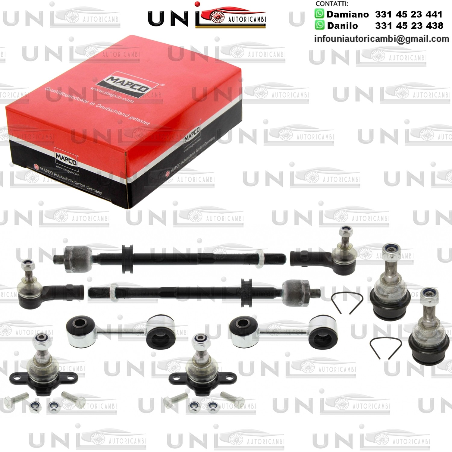 Kit Bracci Oscillanti 10 Pezzi Mapco Rinforzati VW TRANSPORTER IV 1.8-2.8 07.90-06.03