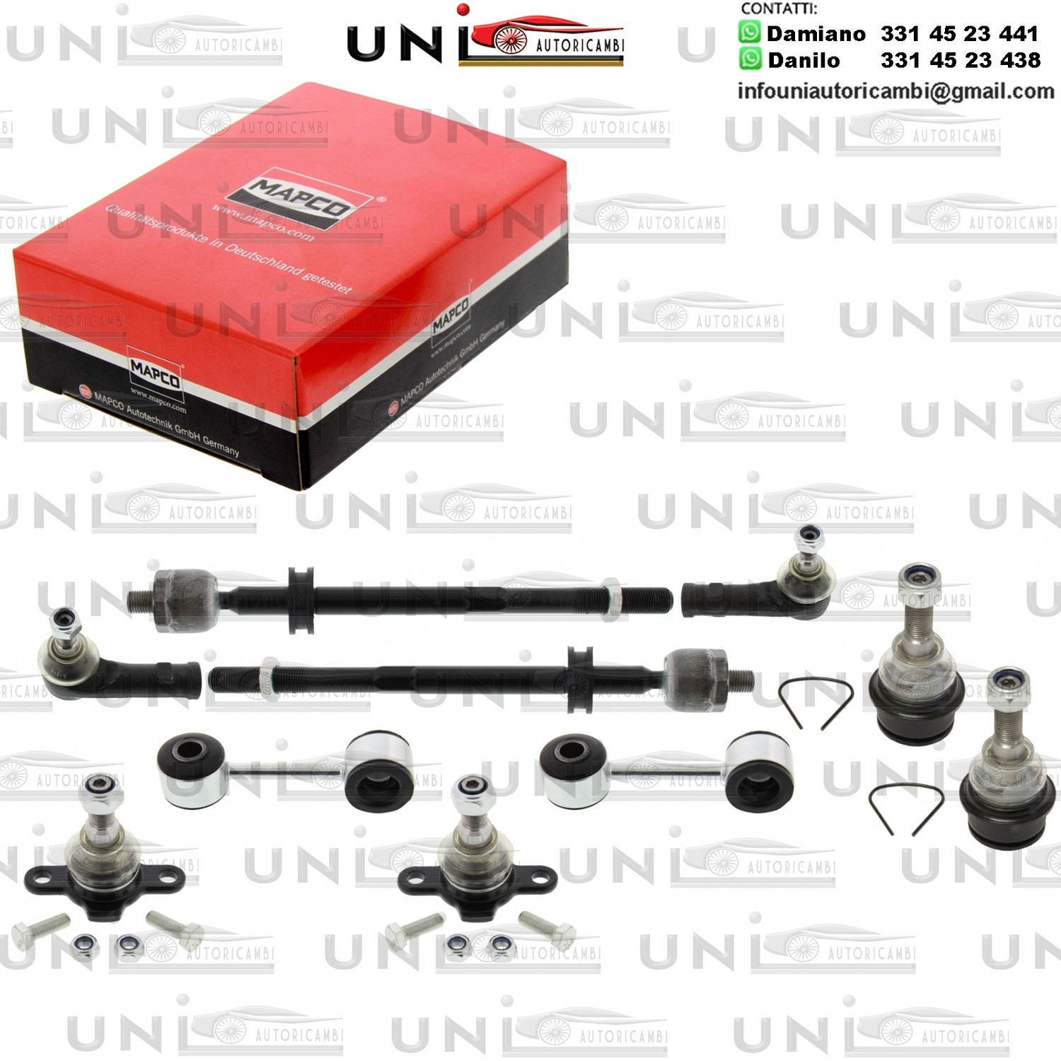 Kit Bracci Oscillanti 10 Pezzi Mapco Rinforzati VW TRANSPORTER IV 1.8-2.8 07.90-06.03