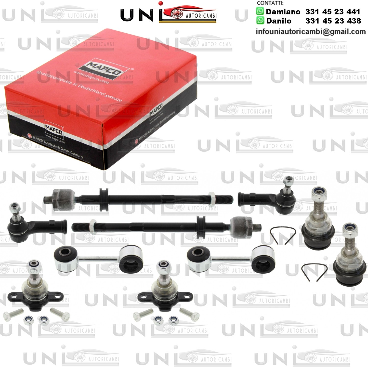 Kit Bracci Oscillanti 10 Pezzi Mapco Rinforzati VW TRANSPORTER IV 1.8-2.8 07.90-06.03