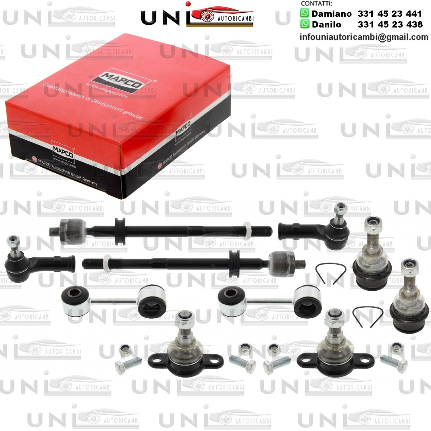 Kit Bracci Oscillanti 10 Pezzi Mapco Rinforzati VW TRANSPORTER IV 1.8-2.5 07.90-06.03