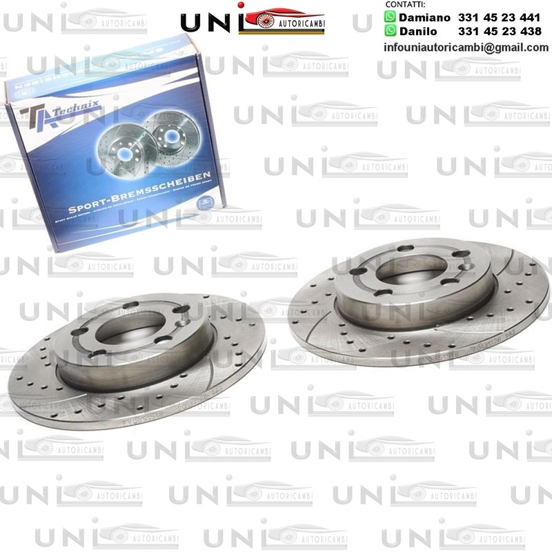 2X Dischi Sportivi Posteriori Audi A3 / TT / Roadster / Skoda Octavia / VW Golf IV / V / Bora