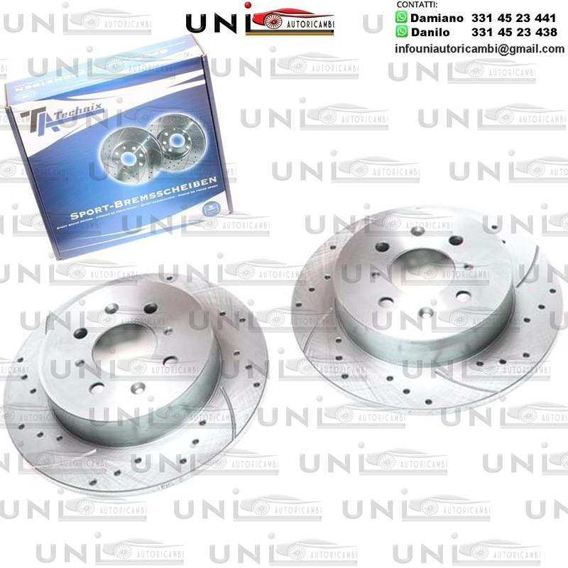 2X Dischi Sportivi Posteriori Honda Civic VI Fastback / VI Aerodeck / VII hatchback / VII Saloon / VII Coupe