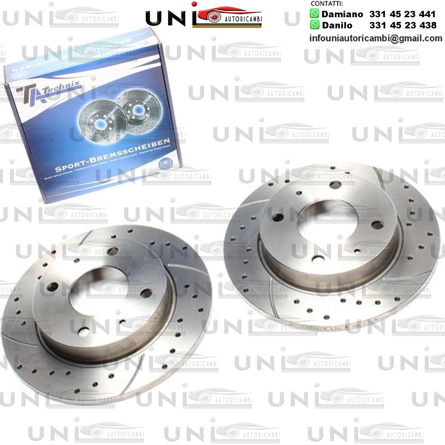 2X Dischi Sportivi Posteriori Mitsubishi Colt VI / Colt CZC Cabriolet / Smart Fourfour