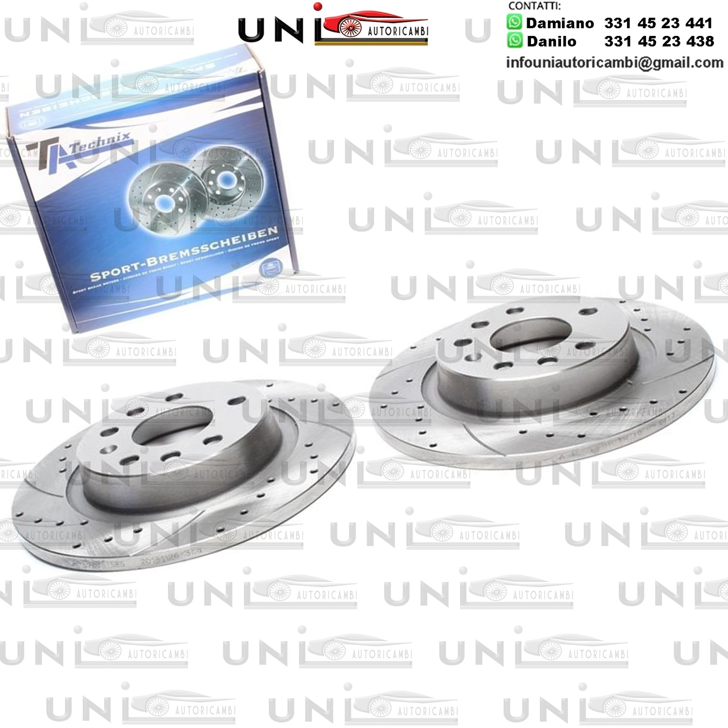 2X Dischi Sportivi Posteriori Fiat Croma / Opel Signum / Vectra C / Vectra C Caravan / Saab 9-3 Convertible / Estate / 9-3X