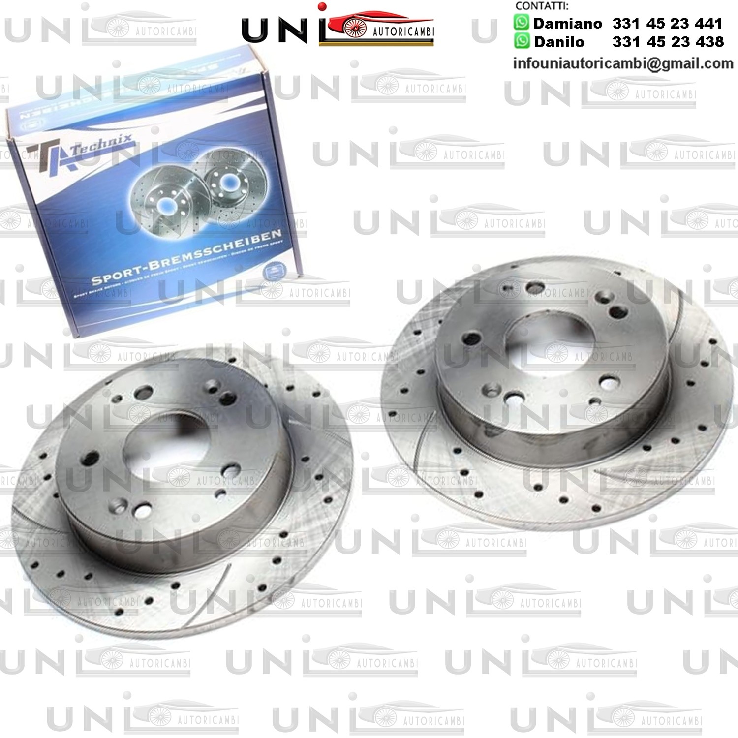 2X Dischi Sportivi Posteriori Honda Civic VII Hatchback / Saloon / Coupe