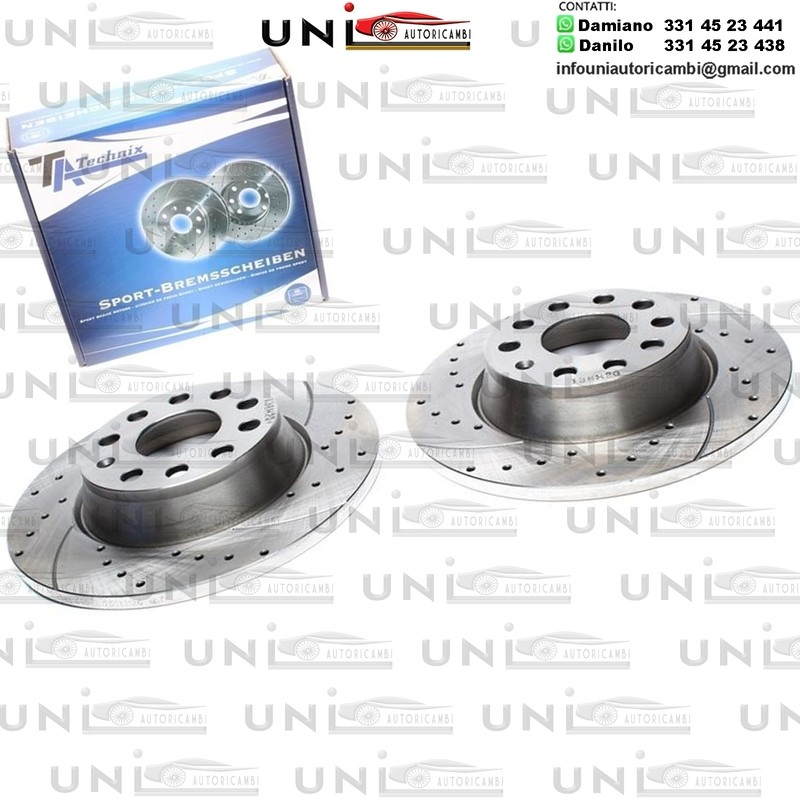 2X Dischi Sportivi Posteriori Audi A3 Cabriolet/ Seat Alhambra,Altea/Skoda Superb/ VW Passat,Touran