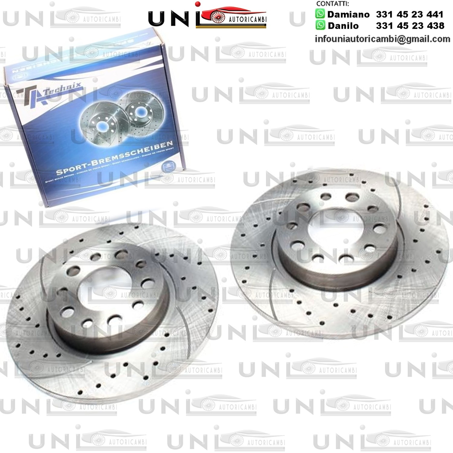 2X Dischi Sportivi Posteriori Alfa Romeo 159 / SW / Brera / Giulietta / Spider / Fiat 500X / Jeep Renegade