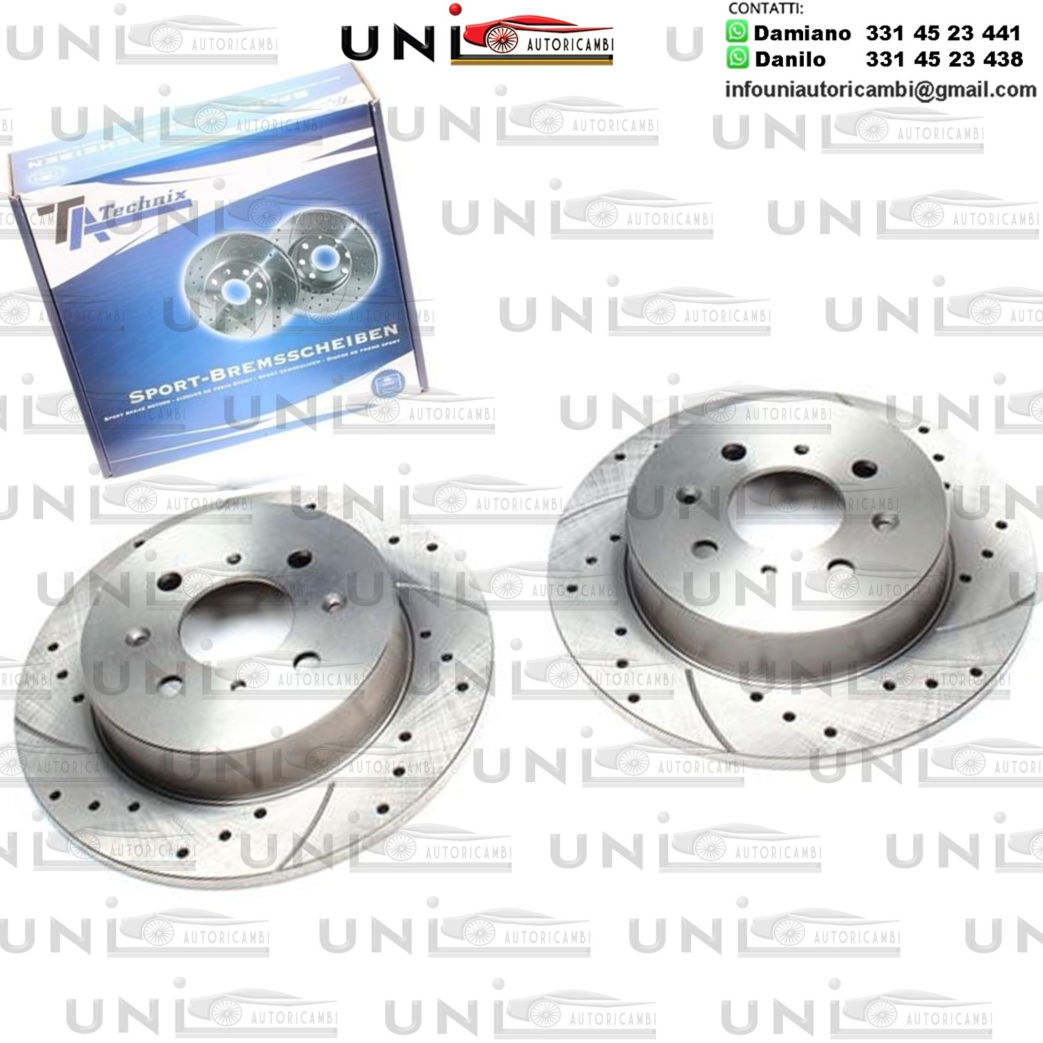 2X Dischi Sportivi Posteriori Honda Civic VI Fastback / Civic VI Aerodeck / Civic VII Hatchback / Civic VII Coupe / Civic VII Saloon