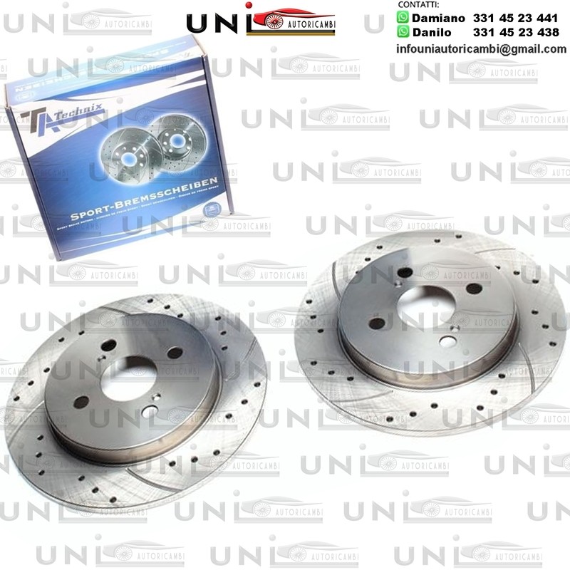 2X Dischi Sportivi Posteriori Aston Martin Cygnet / Toyota IQ / Yaris