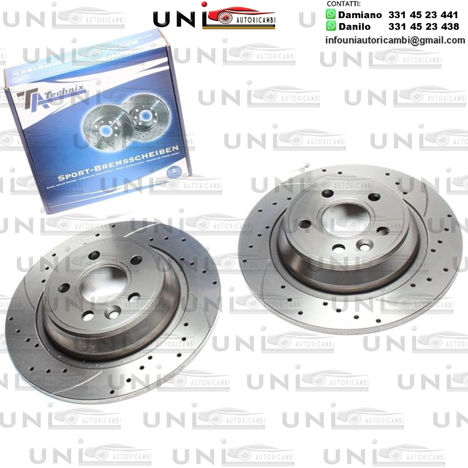 2X Dischi Sportivi Posteriori Ford Focus II / Galaxy / Kuga / Mondeo IV / S-Max / Land Rover / Range Rover Evoque