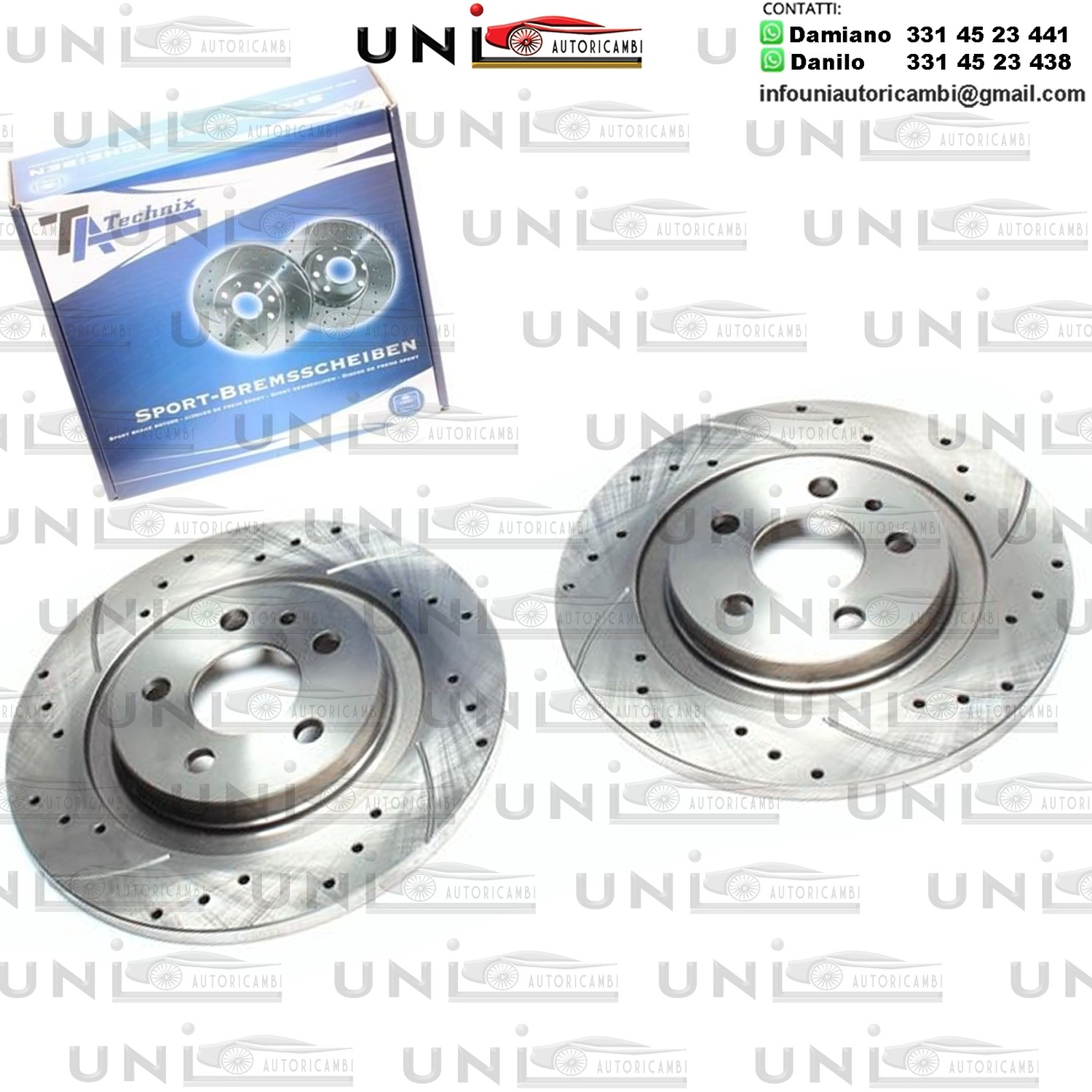 2X Dischi Sportivi Posteriori Citroën C8 / Fiat Ulysse / Lancia Phedra / Peugeot 807