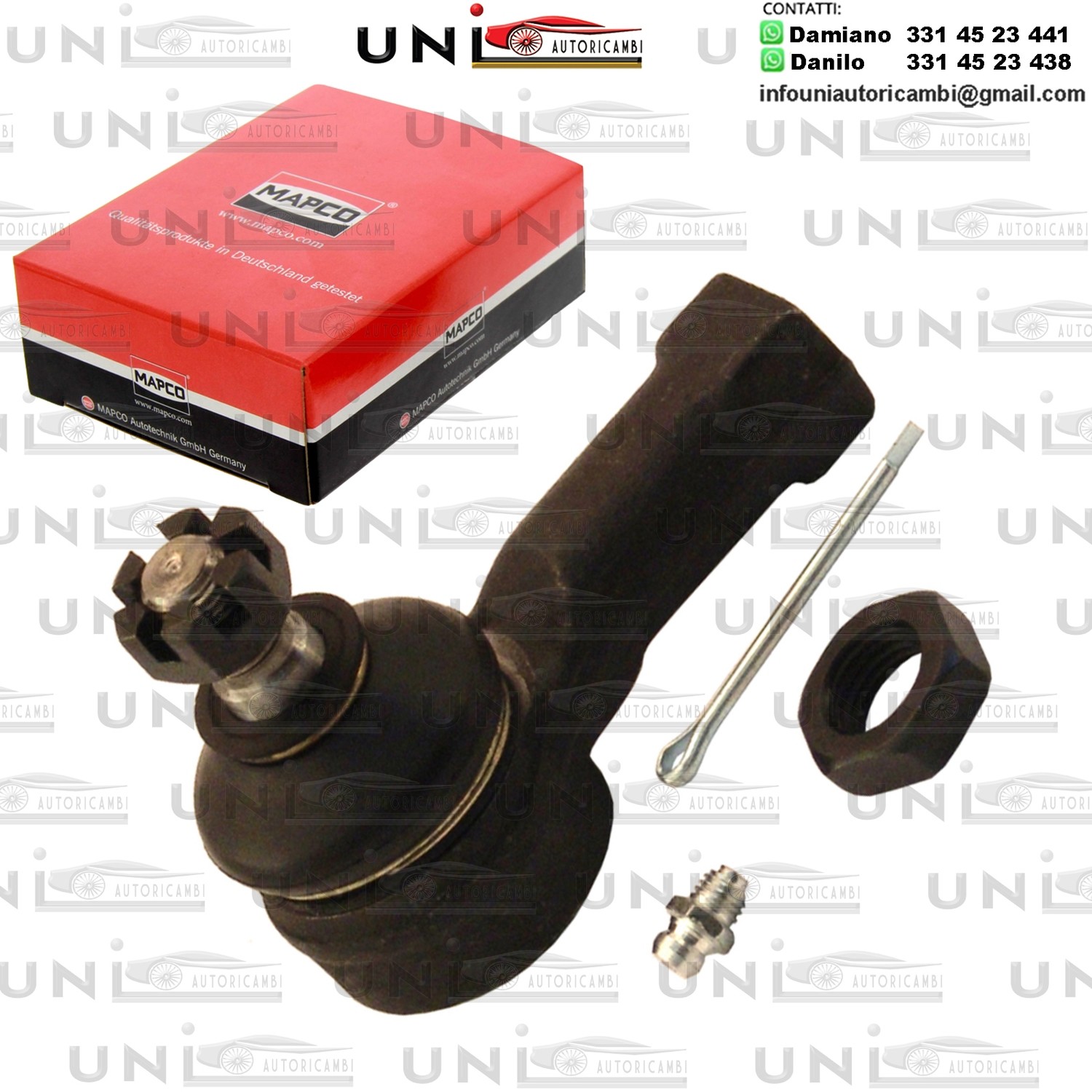 Testa barra d`accoppiamento Assale anteriore bilaterale Rinforzata MITSUBISHI GALANT, SIGMA, SPACE WAGON / KIA JOICE da 09.82-07.01-