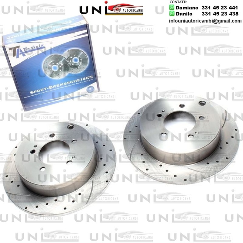 2X Dischi Sportivi Posteriori Citroën C-Crosser / Mitsubishi Lancer Sportback / Outlander II / Peugeot 4007