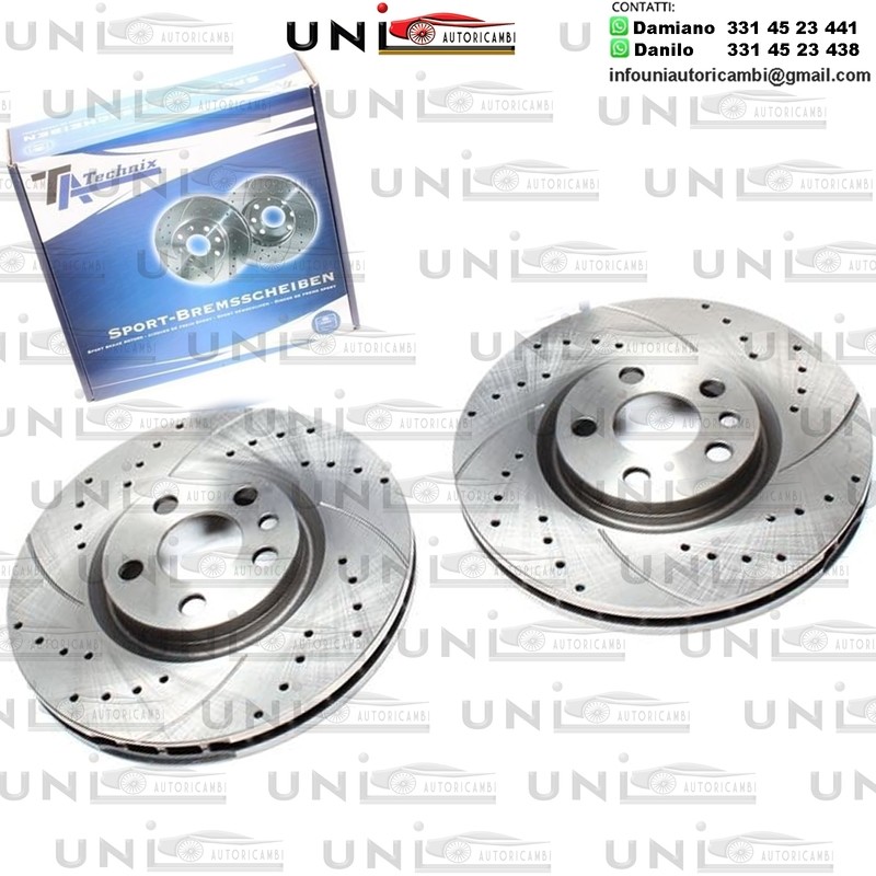 2X Dischi Sportivi Anteriori Citroën C8 / Jumpy / Fiat Scudo Box / Ulysse / Lancia Phedra / Peugeot / 807