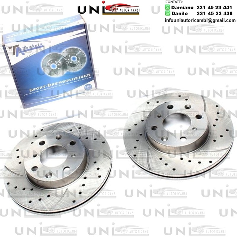 2X Dischi Sportivi Anteriori Honda Civic IV Hatchback / Civic IV Saloon / Civiv II Shuttle / CRX I / CRX II / Integra