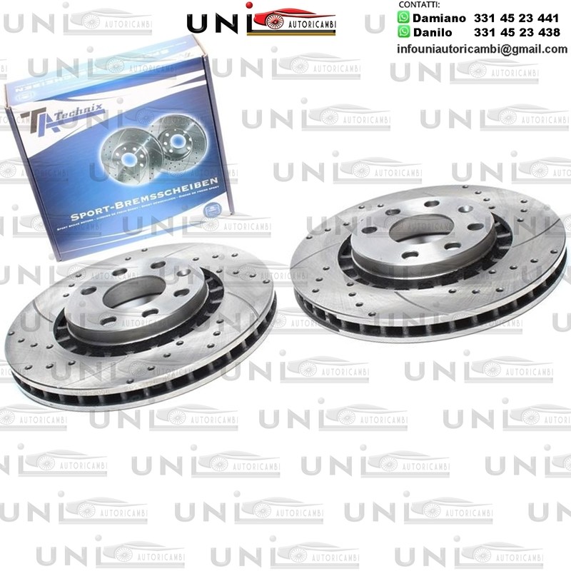 2X Dischi Sportivi Anteriori Daewoo Aranos / Espero / Lotus Elan / Opel Astra F / Vectra / Kaddet E / Ascona