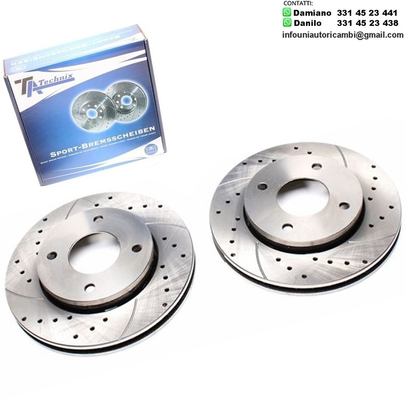 2X Dischi Sportivi Anteriori Mitsubishi Colt VI / Colt CZC Cabriolet / Smart Forfour
