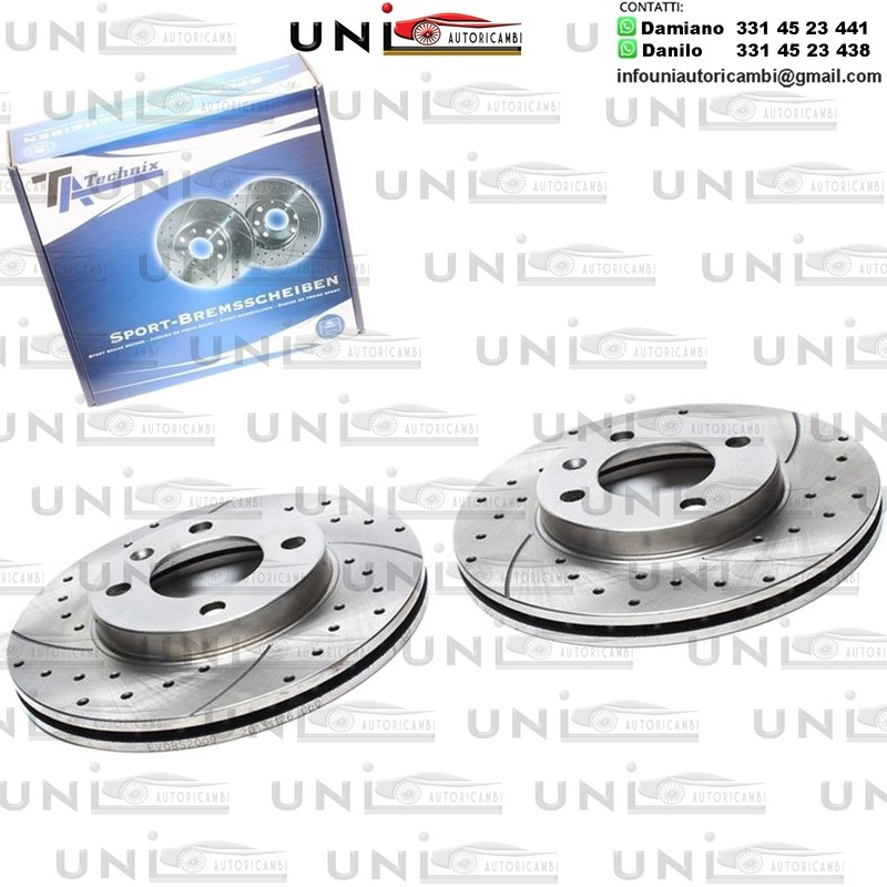 2X Dischi Sportivi Anteriori Audi 80 / Coupe  / Seat Cordoba / Toledo I / VW Golf / Golf III / Jetta I / Passat