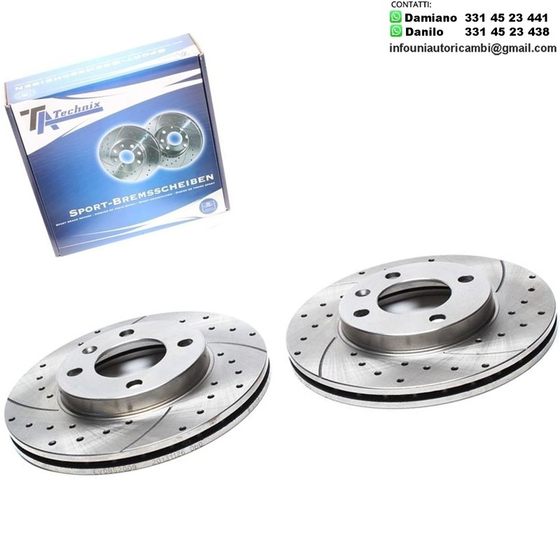 2X Dischi Sportivi Anteriori Audi 80 / Coupe  / Seat Cordoba / Toledo I / VW Golf / Golf III / Jetta I / Passat